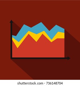 Business graph icon. Flat illustration of graph vector icon for any web design