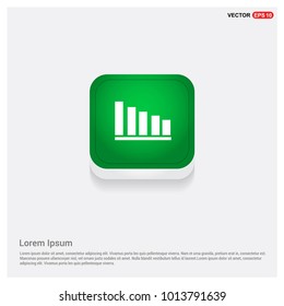 Business graph icon Green Web Button