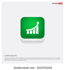 Business graph icon Green Web Button