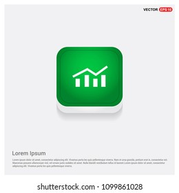 Business graph icon Green Web Button