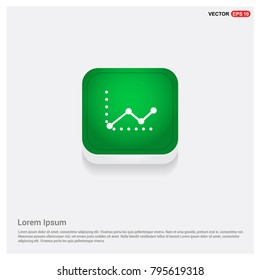 Business graph icon Green Web Button