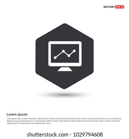 Business graph icon Hexa White Background icon template