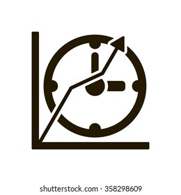 Business graph   icon,  isolated. Flat  design.