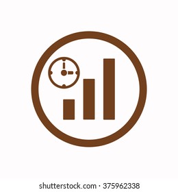 Business graph   icon,  isolated. Flat  design.