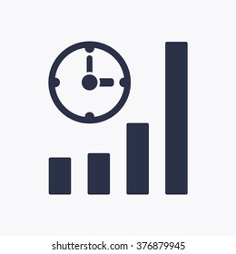 Business graph  icon,  isolated. Flat  design.