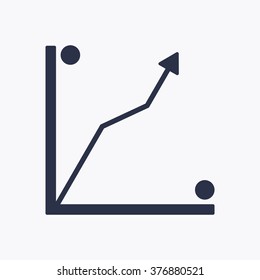 Business graph   icon,  isolated. Flat  design.