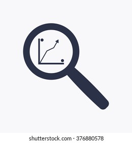 Business graph   icon,  isolated. Flat  design.