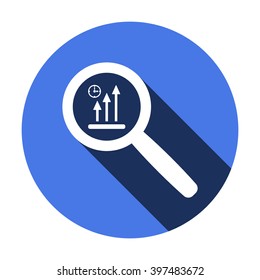 Business graph   icon,  isolated. Flat  design.