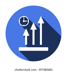 Icono de gráfico de negocios, aislado. Diseño plano.