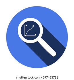 Business graph  icon,  isolated. Flat  design.