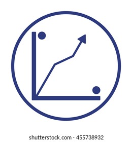 Business graph    icon,  isolated. Flat  design.