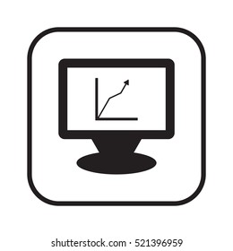Business graph    icon, isolated. Flat design. 