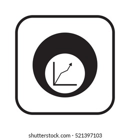 Business graph    icon, isolated. Flat design. 