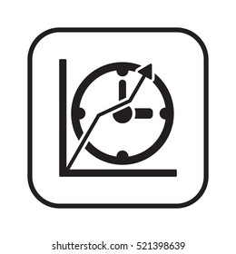 Business graph  icon, isolated. Flat design. 