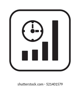 Business graph  icon, isolated. Flat design. 