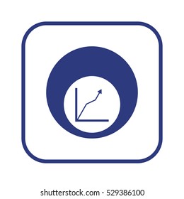 Business graph  icon, isolated. Flat design. 