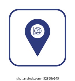 Business graph  icon, isolated. Flat design. 