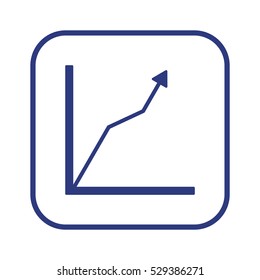 Business graph  icon, isolated. Flat design. 