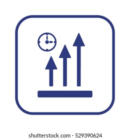 Business graph  icon, isolated. Flat design. 