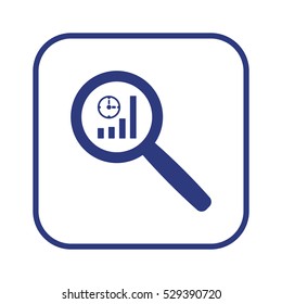 Business graph  icon, isolated. Flat design. 