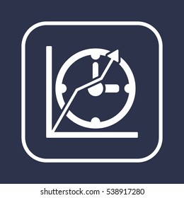 Business graph  icon, isolated. Flat design. 