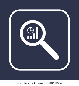 Business graph  icon, isolated. Flat design. 