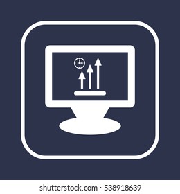 Business graph  icon, isolated. Flat design. 