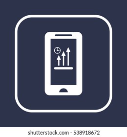 Business graph  icon, isolated. Flat design. 