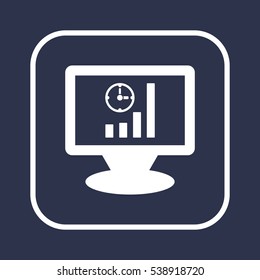 Business graph  icon, isolated. Flat design. 