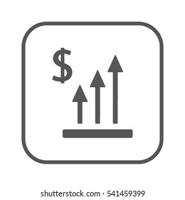 Business  graph  icon,  isolated. Flat  design.