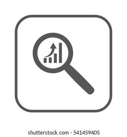 Business  graph  icon,  isolated. Flat  design.