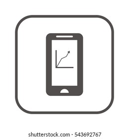 Business graph  icon, isolated. Flat design. 