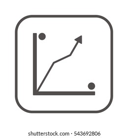 Business graph  icon, isolated. Flat design. 