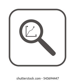 Business graph  icon, isolated. Flat design. 