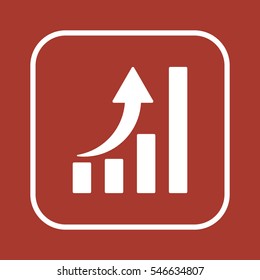 Business  graph  icon,  isolated. Flat  design.