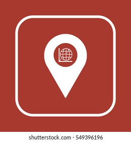 Business graph  icon, isolated. Flat design. 