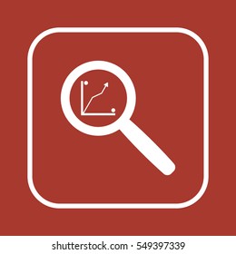 Business graph  icon, isolated. Flat design. 
