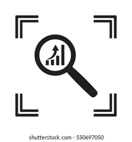 Business  graph  icon,  isolated. Flat  design.