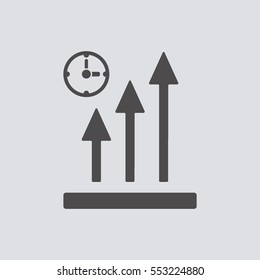 Business graph  icon, isolated. Flat design. 