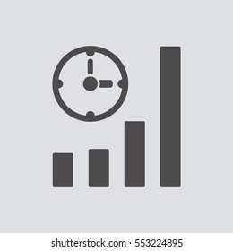 Business graph  icon, isolated. Flat design. 