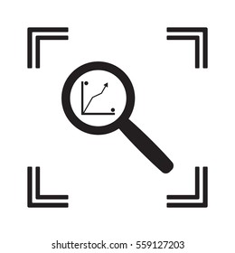 Business graph  icon, isolated. Flat design. 