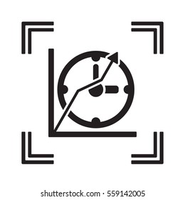 Business graph  icon, isolated. Flat design. 