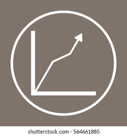 Business graph  icon, isolated. Flat design. 