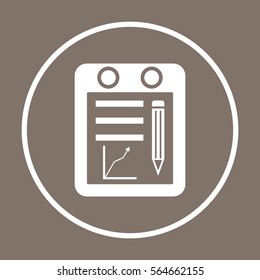 Business graph  icon, isolated. Flat design. 
