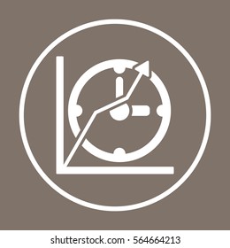 Business graph  icon, isolated. Flat design. 