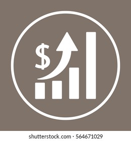 Business graph   icon, isolated. Flat  design. 