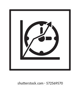 Business graph  icon, isolated. Flat design. 