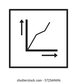 Business graph icon, isolated. Flat design. 