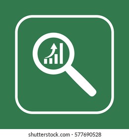 Business  graph  icon,  isolated. Flat  design.