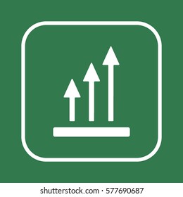 Business  graph  icon,  isolated. Flat  design.